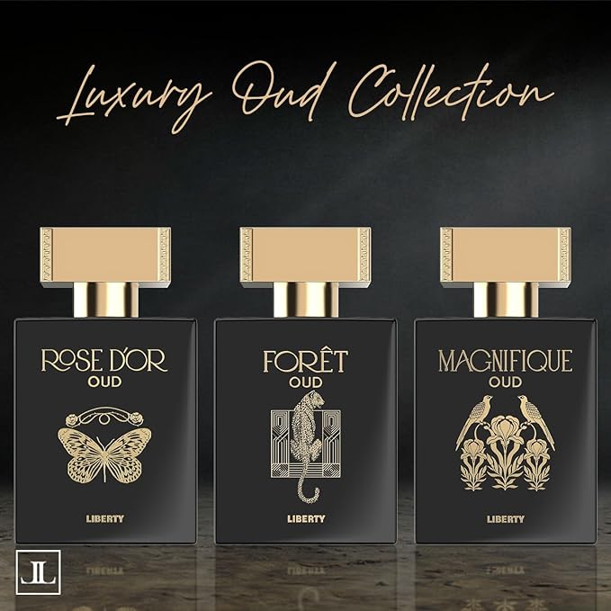 Liberty Oud Perfume for Men, 3.4 Oz Foret Premium Oud Perfumes Anniversary Edition Long-Lasting Eau de Perfume, Luxury Woody Fragrance for Men, Parfume Spray