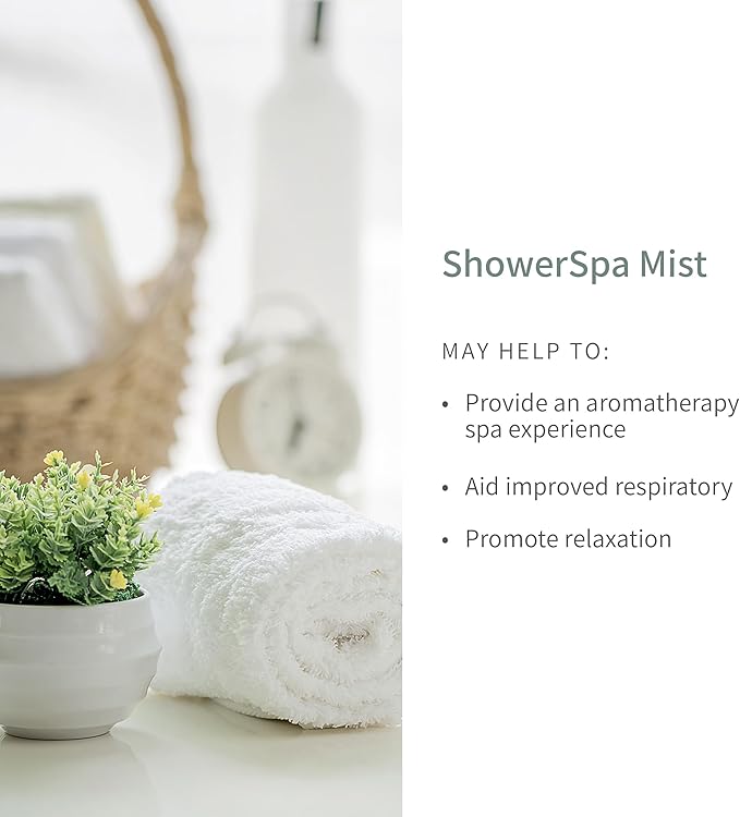 European Spa Source Special Edition - Eucalyptus, Wood Smoke + Leather ShowerSpa Mist Spray for Aromatherapy, at Home Spa Experience, Sinus Congestion Relief, and Tension Relief, 4 fl oz.