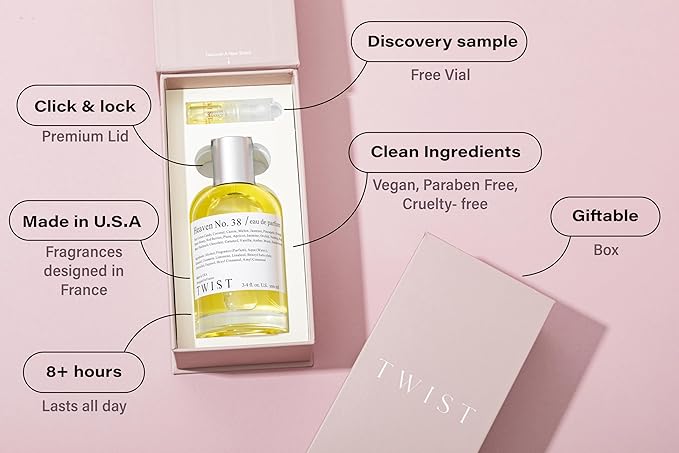 Twist - Heaven No. 38 - Eau De Parfum Inspired by A.ngel, Long-Lasting Perfume For Women, Paraben Free, Vegan, Clean Ingredients, Fragrance Spray 100 ml | 3.4 fl. oz.