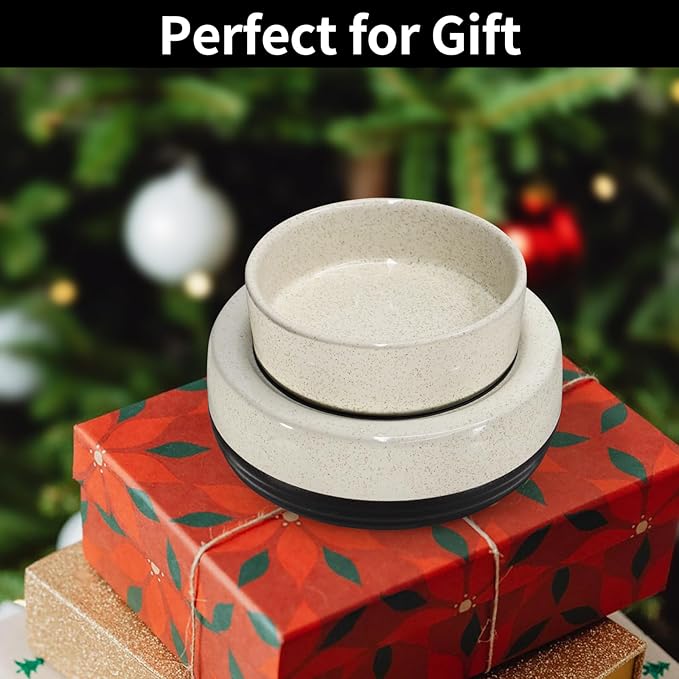 Wax Melts Warmer, Ceramic Candle Melter Melting Wax 3-in-1 Oil Burner Electric Fits Yankee Large Jar, Scented Candle Holder for Home Decor Gifts for Mom Grandma Women Girls