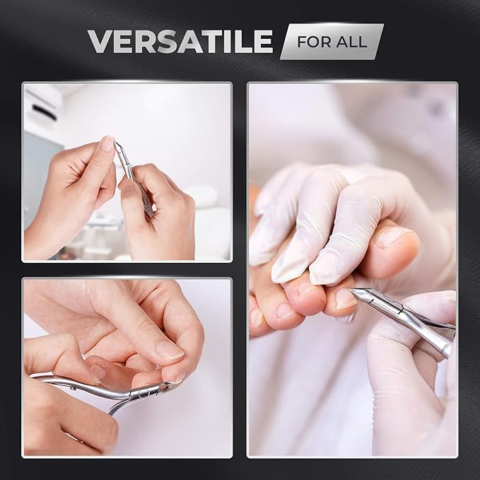 Vanfa Cuticle Nippers, Cuticle Trimmer, Professional Cuticle Cutter - Extremely Sharp - Stainless Steel - Square Head - Single Spring - VF05 Jaw #16 (Pack of 1)