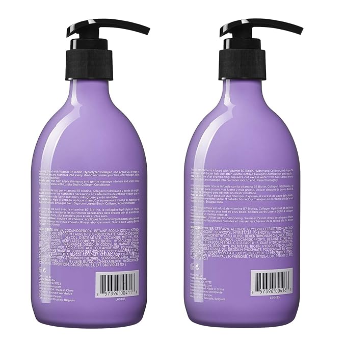 Biotin & Collagen Shampoo Conditioner Set,Thicking Shampoo for Hair Loss & Fast Hair Growth, Sulfate & Paraben Free, Keratin & Color Safe, 2×16.9oz