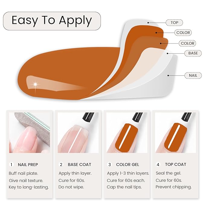 MAYCHAO 15ML Gel Nail Polish 1Pc Fall Pumpkin Gel Polish Soak Off UV LED Orange Nail Polish Nail Art Starter Manicure Salon DIY at Home, 0.5 OZ