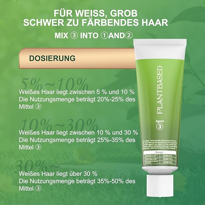 Permanent Hair Dye Gray Coverage Hair Dye PPD-Free Hair Color Kit 4A Cream Latte Brown