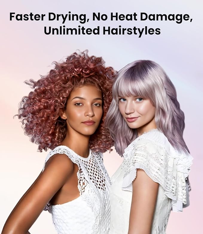 Hair Dryer: 150000 RPM Portable Professional High Speed Ionic Blow Dryer for Fast Drying, 500 Million Negative Ions Care & Heat Control & Low Noise with Magnetic Diffuser & Nozzle, 5 Temps & 3 Speeds