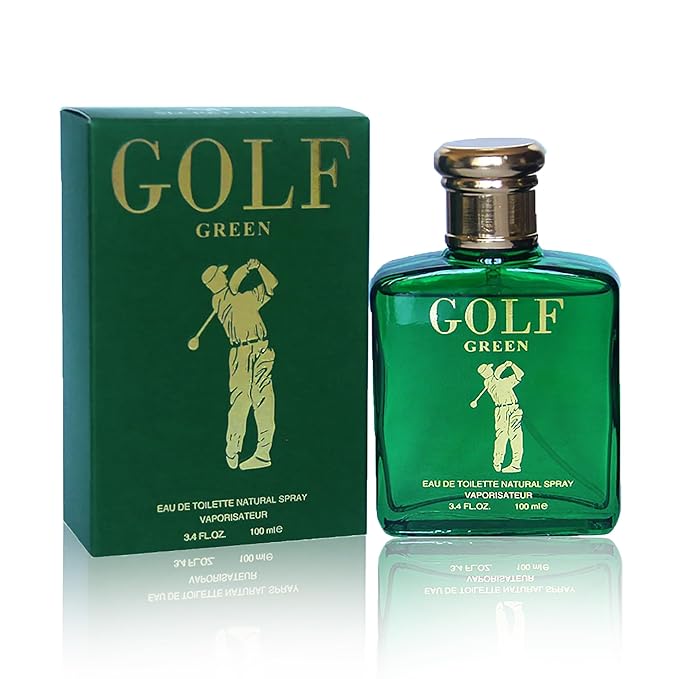 Golf Green Sensual Woody Fragrance for Men | Long Lasting Cologne Aromatic Scent, Eau de Parfum Natural Spray - Great Holiday Gift, 3.4 Fl Oz/100 Ml