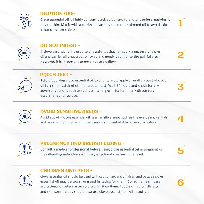 HIQILI 1 Fl Oz Clove Oil for Teeth and Gums, Oral Care, DIY Clean Spray, Aromatherapy, 100% Pure Natural Premium - 30ml