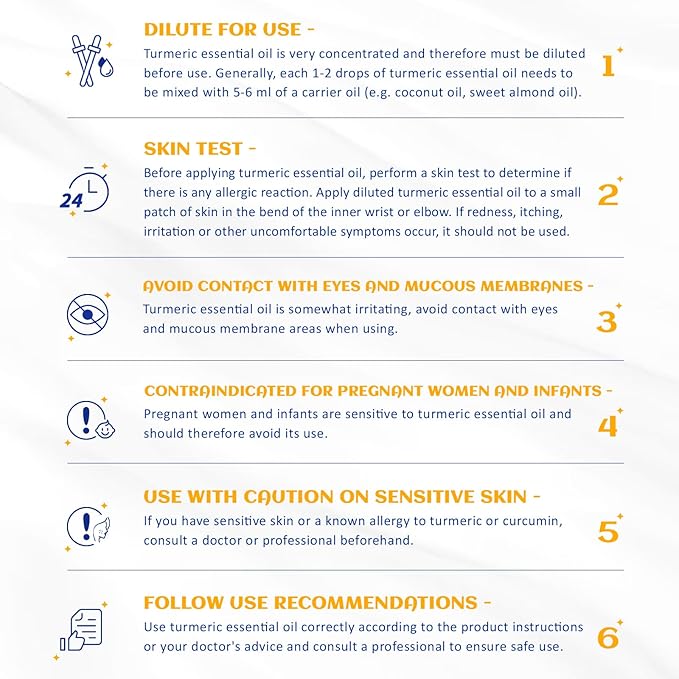 HIQILI 100ML Turmeric Oil for Face Skin Care, Aromatherapy,100% Pure, Use After Dilution- 3.38 Fl Oz