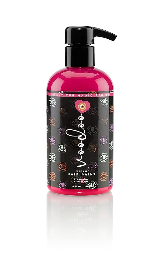 MOEHAIR VOODOO Pink Hair Dye, 8 Oz (Puppy Love), Pastel Pink, Vegan & Cruelty-Free, Semi-Permanent Hair Color, Intermixable, Ammonia, Sulfate & Paraben-Free