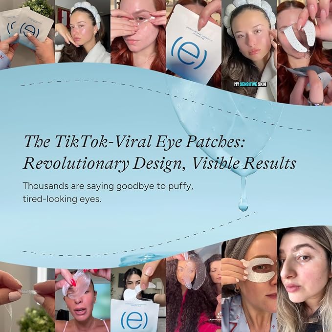 In My Eyes Caffeine Under Eye Patches - 5 Pairs Soothing Hydrogel Eye Masks, Hyaluronic Acid Hydrating Depuffing Anti-Wrinkle for Dark Circles & Fine Lines