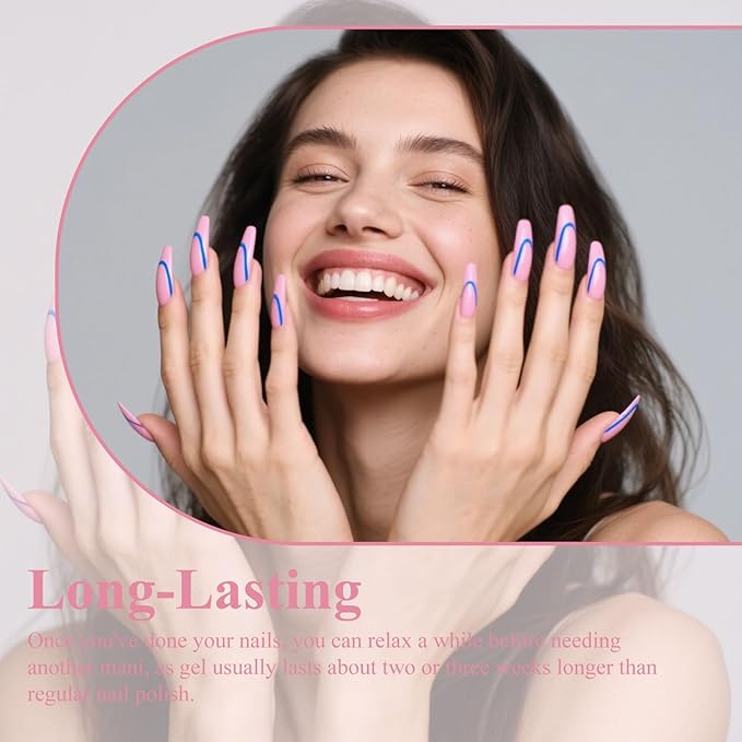 Artdone Gel Nail Polish Hema-free Solid Color Light Pink For All Seasons Neutral Soak Off LED Lamp Needed For Manicure Nail Art