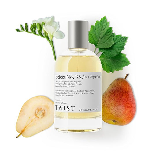 Twist - Select No. 35 - Eau De Parfum Inspired by J. Malone English Pear & Freesia, Long-Lasting Perfume For Women, Paraben Free, Vegan, Clean Ingredients, Fragrance - Spray 100 ml | 3.4 fl. oz.