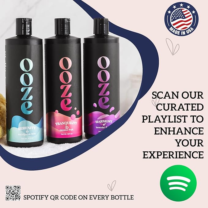 OOZE Lavender Bubble Bath for Women (473ml) - Bath Bubbles for Relaxing, Calming & Soothing - Self-Care & Wellness - Zero Parabens, Cruelty-Free, Made in The USA