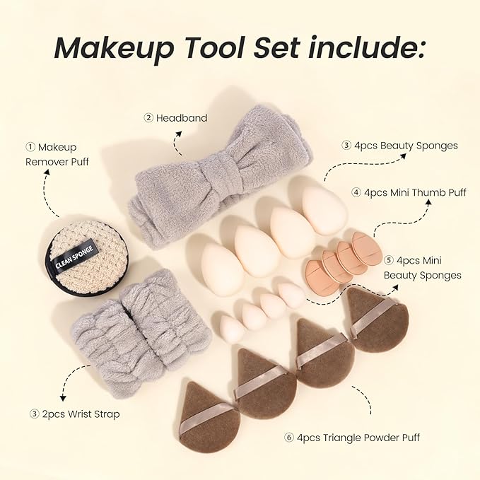 MAANGE Makeup Brush Set 38 Pcs Premium Synthetic Makeup Brushes For Foundation Powder Concealers Blush Eye shadows Make up Brushes Kits - Champagne