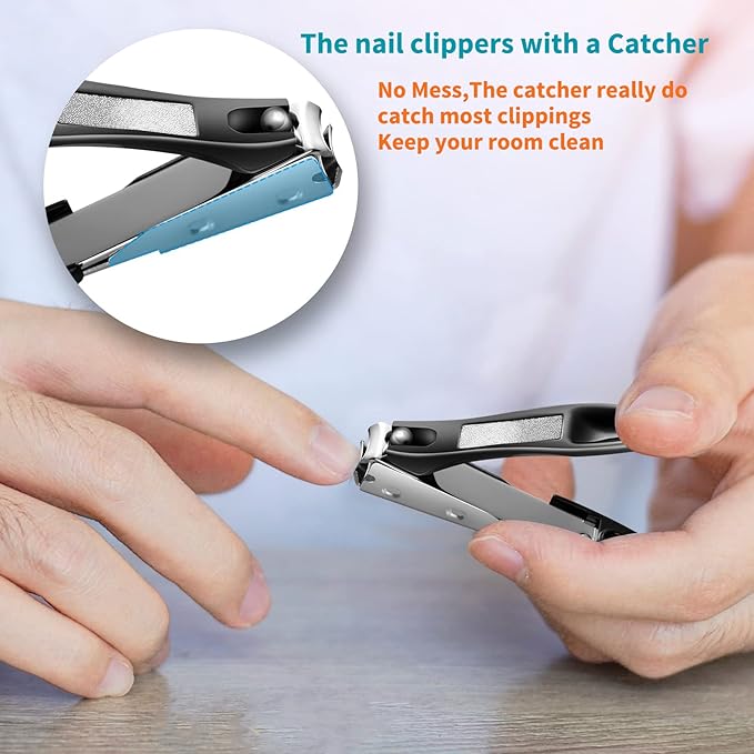 SZQHT Podiatrist Toenail Clippers Set, Professional Toe Nail Clippers for Thick & Ingrown Nails Cutter for Men,Women,Seniors,Heavy-Duty Manicure Set Pedicure Kit for Elder