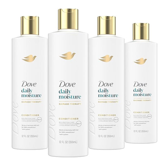 Dove Nutritive Solutions Moisturizing Conditioner 4 Count for Dry Hair Daily Moisture Deep Conditioner Detangles and Nourishes Dry Hair 12 oz