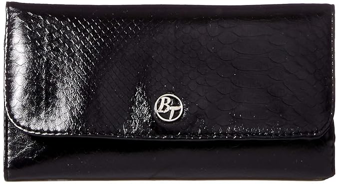 BellaTerra Cosmetics 10-Piece Makeup Brush Set – Travel Compact Vegan & Cruelty-Free Tools with Soft Synthetic Bristles – Black Handle Brushes for Foundation, Powder, Blush, Eyeshadow, and Highlight