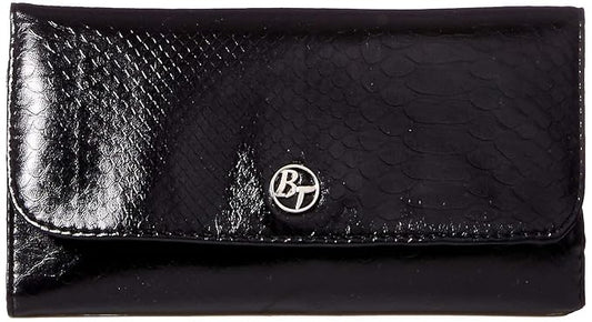 BellaTerra Cosmetics 10-Piece Makeup Brush Set – Travel Compact Vegan & Cruelty-Free Tools with Soft Synthetic Bristles – Black Handle Brushes for Foundation, Powder, Blush, Eyeshadow, and Highlight