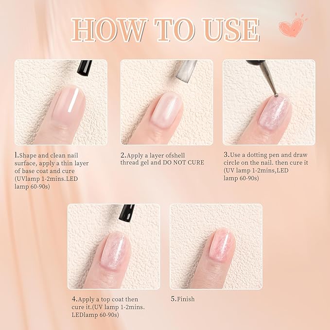 MAYCHAO 15ML Pearl Gel Nail Polish 1Pc Pearlescent Shell White Nail Polish Soak Off Shimmer Mermaid Gel Polish for Nail Art Manicure Salon DIY at Home, 0.5 OZ