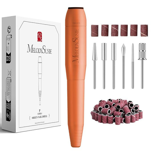 MelodySusie Pen-Shaped Portable USB Nail Drill, PC120I 20000RPM Electric Nail File with Compact Design for All Nail Care, Manicure Polishing, Shaping & Gel Removal at Home for Beginners
