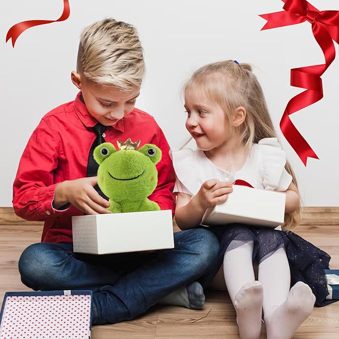 Sew Butiful Frog Plush, 9" Cute Green Stuff, Soft Frog Stuffed Animal Plushies, Birthday, for Girls, Kids