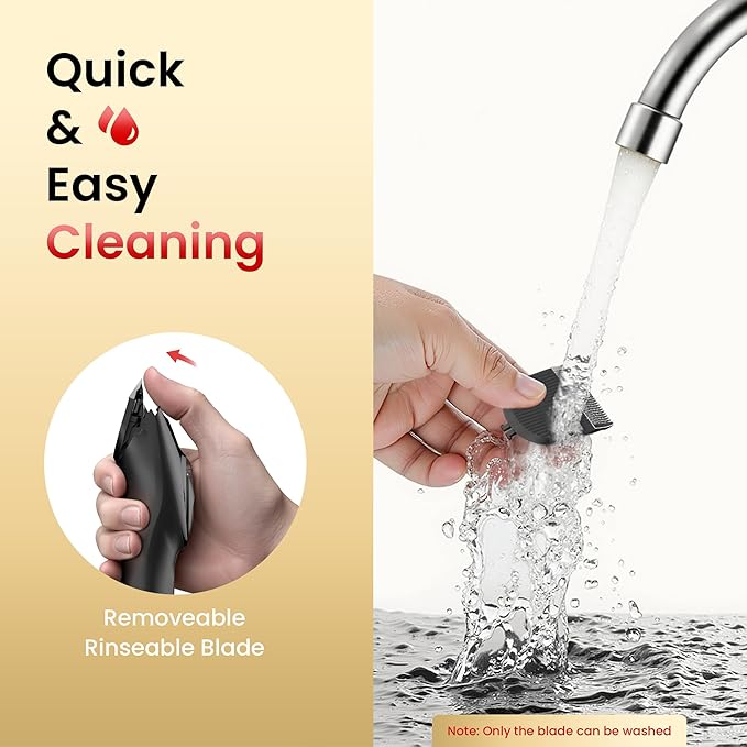 Hair Clippers for Men, Cordless Hair Clipper Kit, Adjustable 4 Length Setting, 2-Speed Settings, Replaceable Ceramic Blade Heads, Rechargeable Hair Clippers for Family (Black)