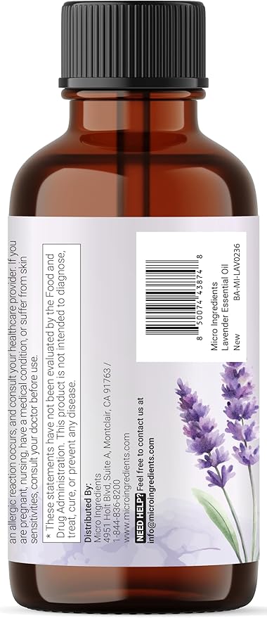 Pure Lavender Essential Oil, 8 fl oz | Premium Grade Liquid Drops | DIY for Natural Aromatherapy, Soap, Lotion, Diffuser, Candles, Body & Scalp Massages | Soothing Floral Aroma | Cruelty Free