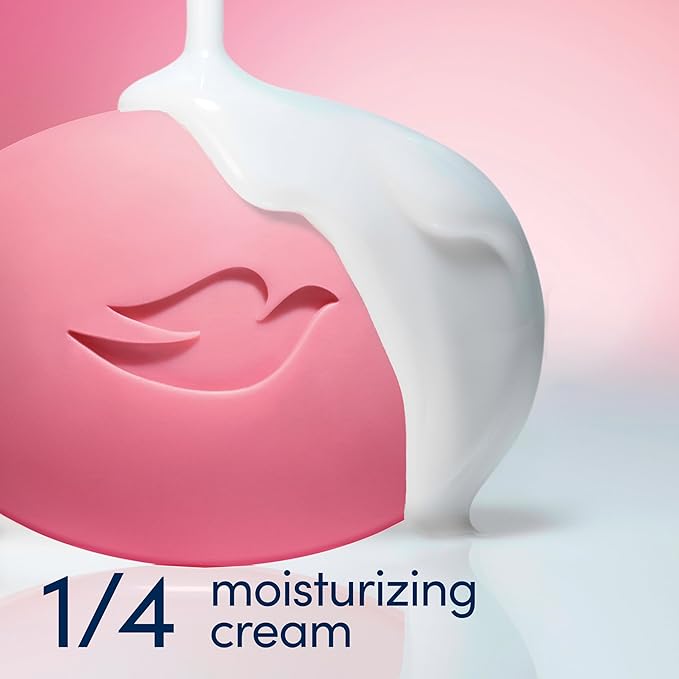 Dove Beauty Bar Soap Revitalizante Cherry & Chia Milk, for Revitalized Skin, 6 Bars A Skin Energy Boost 3.75 oz