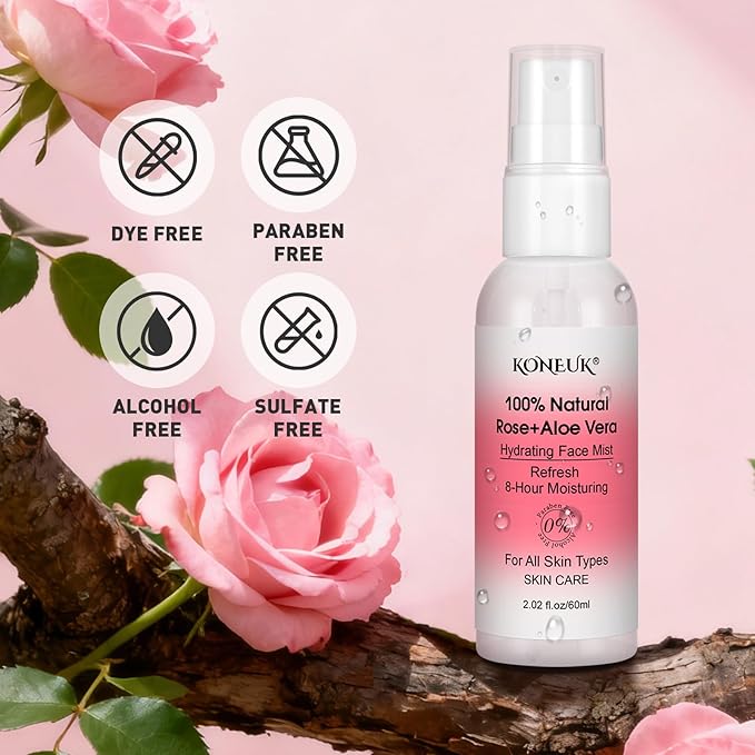 Face Mist Collection-Face Moisturizer and Makeup Setting Spray for Glowing Skin with Cucumber,Lavender and Rose Water,All Skin Types-Hydrating Mist for Skin Care and Hair Care 2.02 fl oz 6 Pack