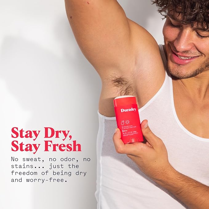 Duradry Clinical-Strength Antiperspirant Deodorant for Women and Men – Clean Formula with Natural Ingredients – Fights Odor & Excessive Sweat – Limitless (Cool Citrus + Cedar) - Pack of 2