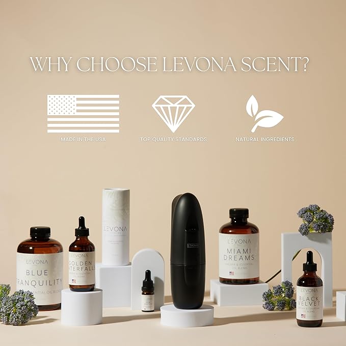 Levona Scent Essential Oil - Aroma for Home, Office, Hotel & Spa, Ideal for Humidifiers & Diffusers, Fragrance with Grapefruit Peel, Fresh Lemon, Litsea - 120ml / 4 fl oz, Hotel Romance