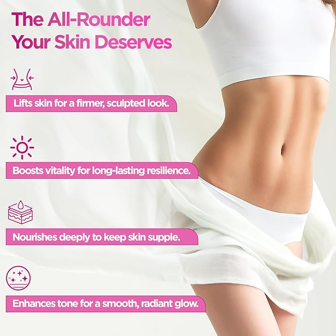 Firming Smoothing Body Cream – Visible Lifting & Tightening for Belly, Thighs, Butt | Helps Reduce Cellulite & Sagging Skin, Body Sculpting Moisturizer for Daily Body Care Routine | 4.24 fl.oz