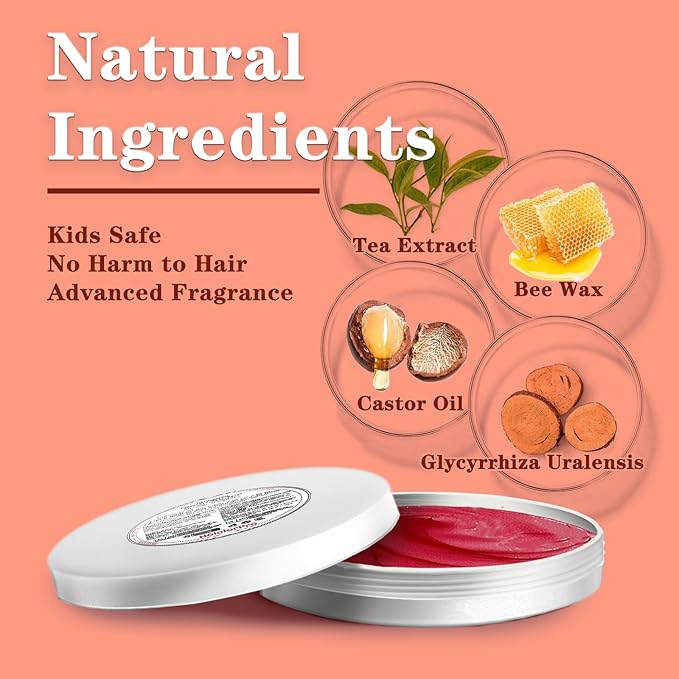 Red Hair Color Wax, Temporary Hair Color Wax, Temporary Hair Dye for Dark Hair, Washable, Kids, Halloween, Cosplay, Party, Girls