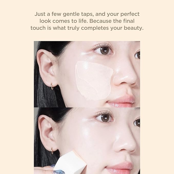 Piccasso Flawless Adherence Set – 163 Foundation Brush + 6P Latex Round Makeup Sponges, Korean Beauty Tools for Natural Glow & Smooth Base, Perfect for Dewy or Matte Finish