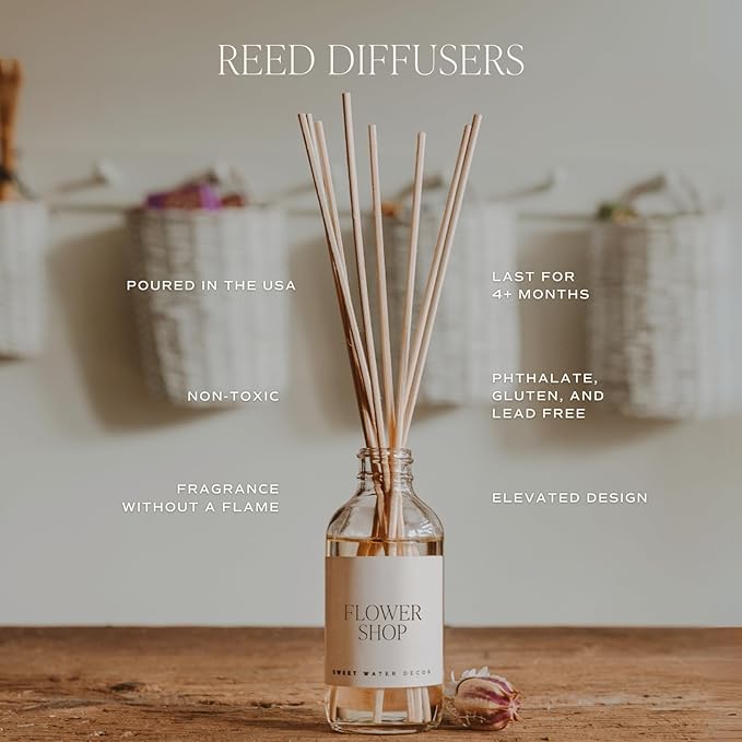 Sweet Water Decor Mango and Coconut Reed Diffuser Set - Pineapple, Mango, Orange, Coconut Milk Scented Diffuser for Home - Summer Home Decor and Air Freshener