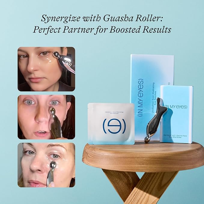 In My Eyes Caffeine Under Eye Patches - 5 Pairs Soothing Hydrogel Eye Masks, Hyaluronic Acid Hydrating Depuffing Anti-Wrinkle for Dark Circles & Fine Lines