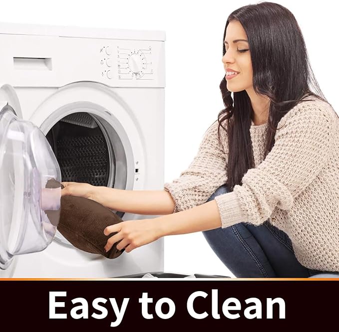 Yimobra Memory Foam Toilet Bath Mat U-Shaped, Soft and Comfortable, Super Water Absorbent, Non-Slip, Machine Wash and Easy to Dry for Bathroom Commode Contour Rug, 24 X 20 Inches, Brown