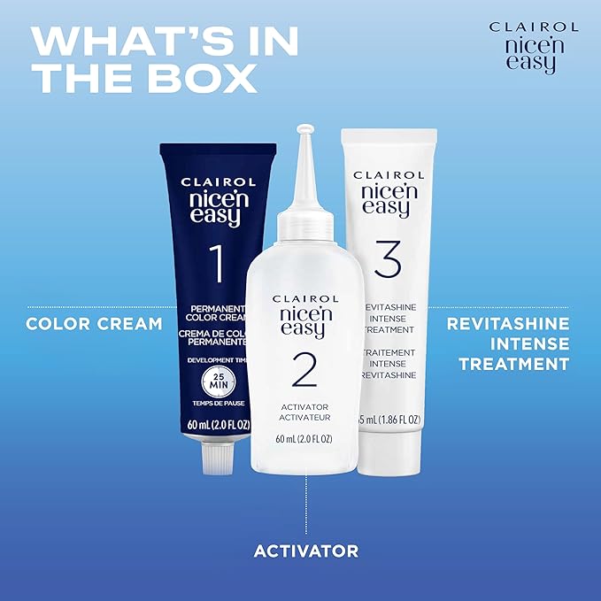 Clairol Nice'n Easy Permanent Hair Dye, 6W Light Mocha Brown Hair Color, Pack of 3