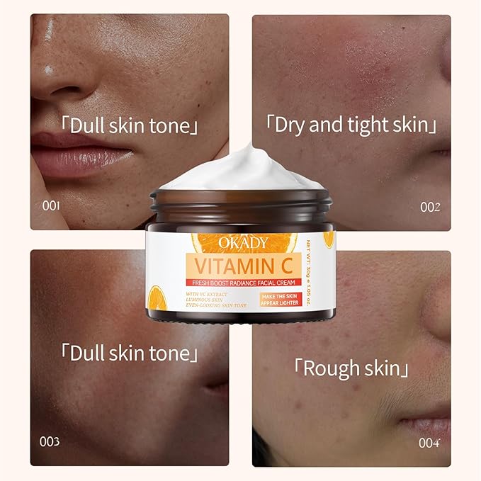 Vitamin C Face Moisturizer Cream - 1.05Oz Brightening Cream for Women,with Antioxidant Benefits,Helps Improve Skin Tone & Texture,Cruelty-Free Korean Skincare for All Skin Types