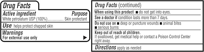 Amazon Basics Petroleum Jelly White Petrolatum Skin Protectant, Unscented, 7.5 oz, 4-Pack, (Previously Solimo)