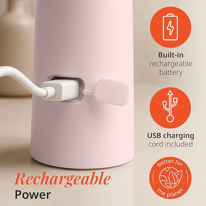 Vanity Planet Raedia 2.0 Facial Cleansing Brush, 4 Interchangeable Brush Heads, Pink - Daily Cleansing Face Exfoliator for Glowing & Acne Prone Skin - Lightweight Silicone Water-Resistant Body Brush