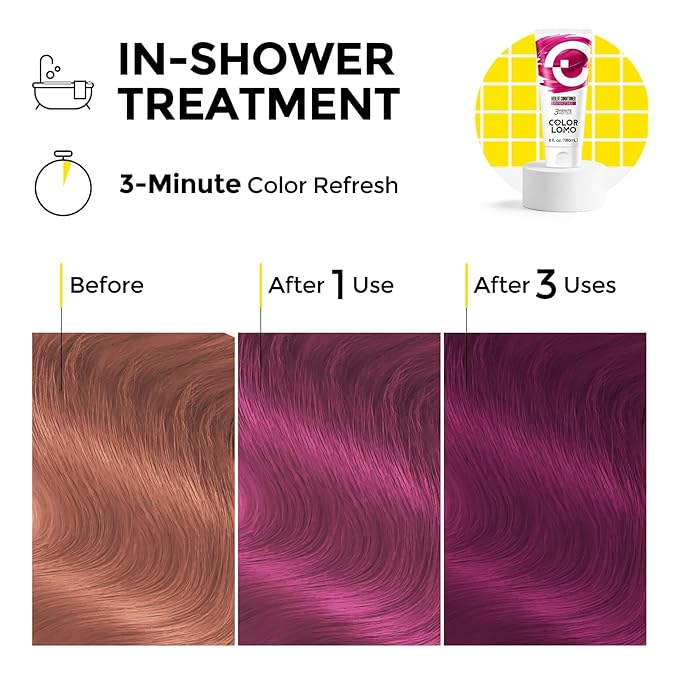 Semi Permanent Hair Color - 6 oz Color Depositing Conditioner with Shea Butter & Almond Oil- Color Conditioner Depositing Hair Mask - Vegan, Paraben, Ammonia & Sulfate Free -Merlot