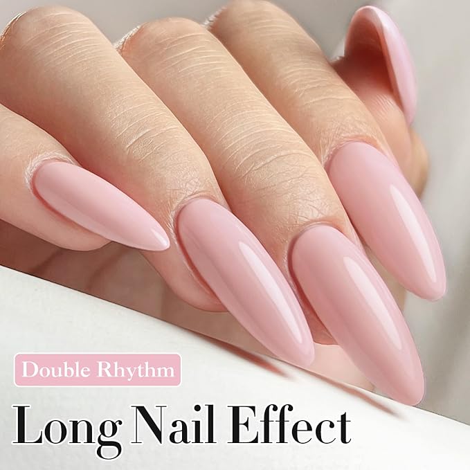 Double Rhythm 15ML Gel Nail Polish Pure Sheer Same Color Same Bottle Soak Off Gel Polish Art Manicure Salon DIY at Home for Women (Baby Pink-A1334)