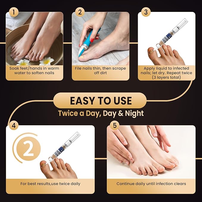 Toenail Fungus Treatment Extra Strength Pen for Toenail & Finger, More Pure Natural Plant Extracts, Toe Nail Fungus Treatments for Damaged Nail