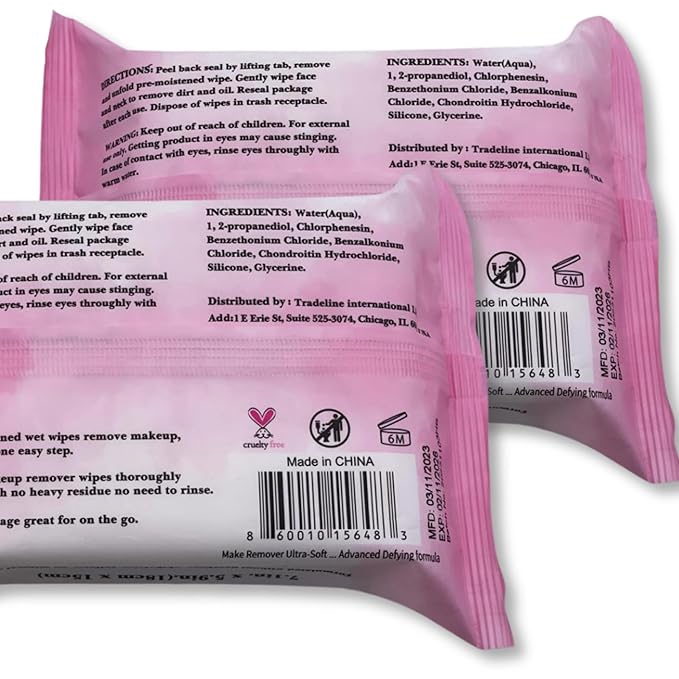 mivida Hypoallergenic Makeup Remover Wipes With Vitamin E, Alcohol Free & Fragrance Free Makeup Wipes For Sensitive Skin, Plant Based Make Up Remover, Travel Friendly 2 × 25 Count