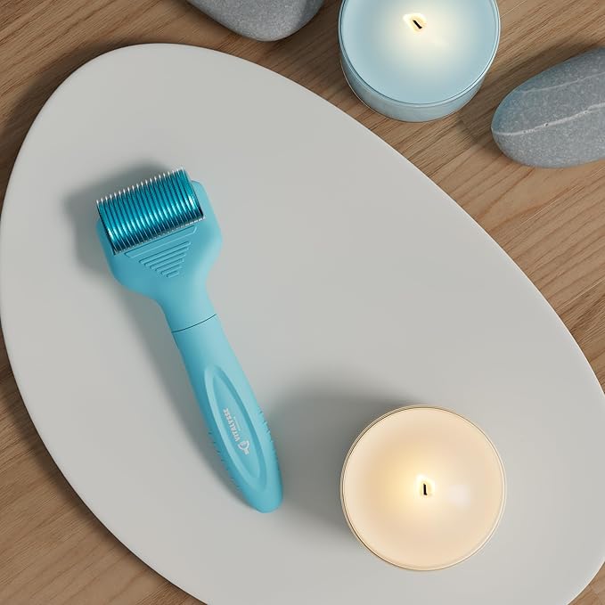 Scalp Derma Roller – 0.25mm Microneedling Tool for Hair & Scalp – 1200 Titanium Needles, Replaceable Head, CE Certified – Hair Care for Men & Women – Proudly Canadian