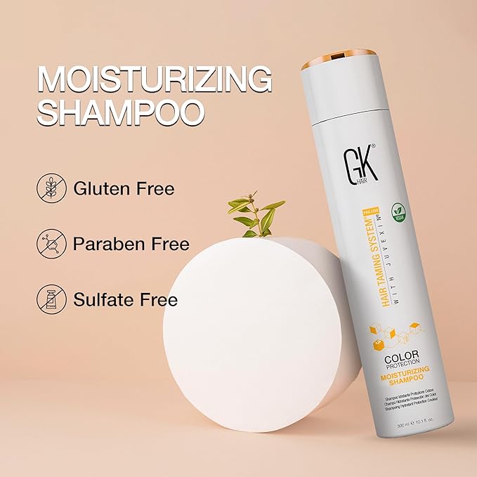 Global Keratin GKhair Moisturizing Shampoo Color Protection (300ml/ 10.1 fl.oz) | Organic Oil Extracts - Sulfate, Paraben Free Shampoo for Women, Men - All Hair Types