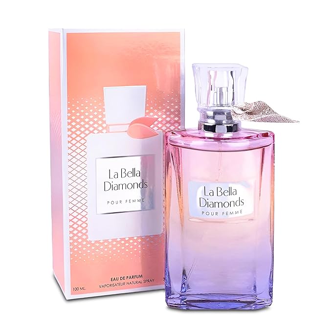 La Bella Diamond Women's Perfume, Gift for Her, Fragrance Gift for Women, Eau De Parfum Spray, Floral & Sweet Scent Beautiful Bottle 100ML for Work Days(2 Pack)