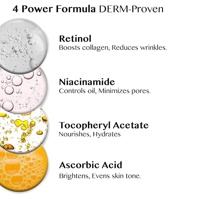 Lamelin Eye Cream Roller, Retinol Niacinamide Vitamin A, Wrinkle & Under Eye Bag & Dark Circle Reducer, Sensitive Skin, Night Cream for Eye Puffiness and Fine Lines, Made in Korea