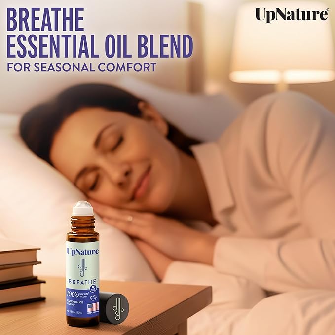 UpNature Self Care Gifts Essential Oil Roll On Set - Relaxation Stress Relief Gifts for Women – 3 Roller Essential Oils (Calm, Beauty & Breathe) Stocking Stuffers for Teen Girls